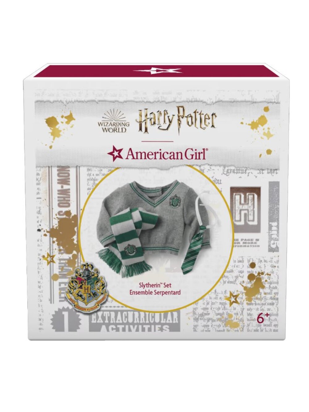 NEW American Girl Harry Potter SLYTHERIN set for 18-inch Dolls sweater tie scarf